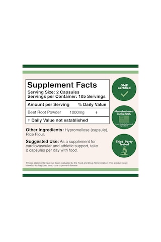 Double Wood Beet Root 1000mg 210 Capsul.usa Menşei.4038