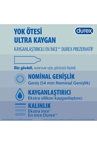 Durex Yok Ötesi Ultra Kaygan Prezervatif 10'lu + Humanlife 5 Gr X 10 Doğal Jel Lubricant