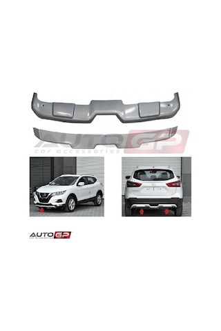 Autogp Nissan Qashqai Difüzör Ön Arka Tampon Koruma 2018 2019 2020