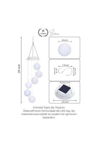 Solarled Solar Bahçe Dekoru 6 Toplu Led Peyzaj Aydınlatma Renkli Işıklı Güneş Enerjili Su Geçirmez Çok Renkli