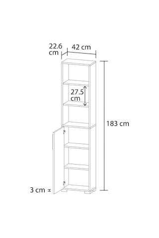 Lizbon No.5 Banyo Dolabı Beyaz