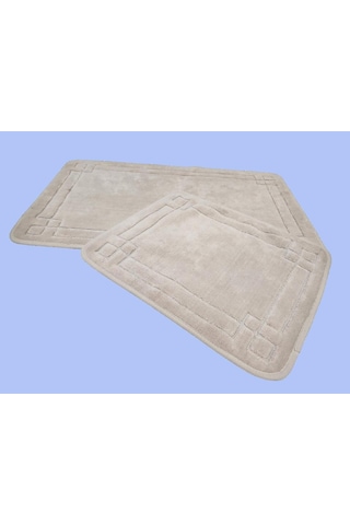 Banyo Paspası 2 Li Set Asos Pudra Desenli