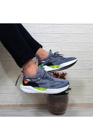 M.p 1659 Gri Renk Kaymaz Rahat Hafif Spor Ayakkabı 001