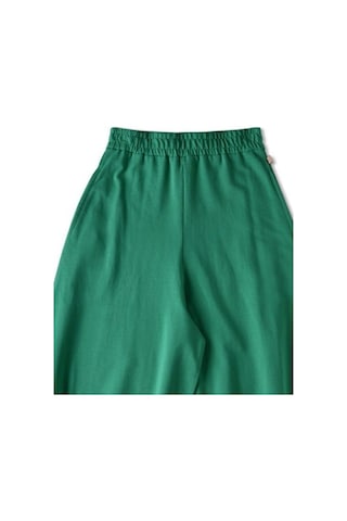 Kız Çocuk Paçası Lastikli Yüksek Bel Salaş Kalıp Eşofman Alt-12457-yeşil Yeşil