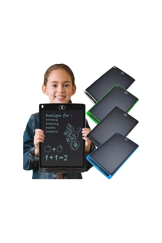 Geeksen 8.5 İnç Kırmızı Tek Renkli Lcd Dijital Tahta - Çocuklar İçin Çizim, Not Alma Ve Hediye Malzemesi Çok Renkli