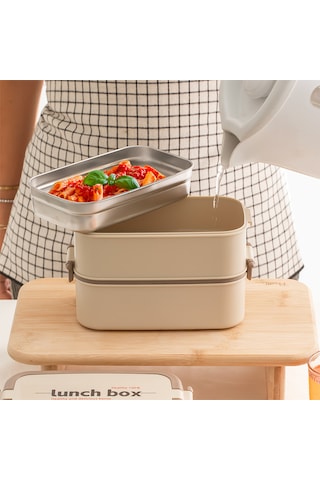 Porsima 1612 3 Katlı 4 Bölmeli Yemek Termosu Luncbox Sefer Tası