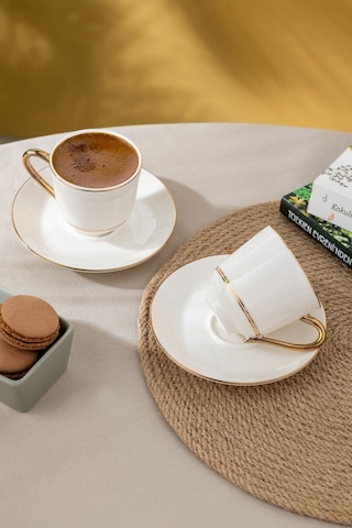 İstanbul Porselen Semin 2'li Kahve Fincan Takımı Gold