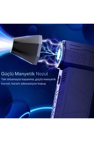 Araç Ev Ve Elektronik Temizliği İçin Güçlü Şarjlı Hava Üfleme Makinesi 130.000 Rpm Turbo Fan Blower