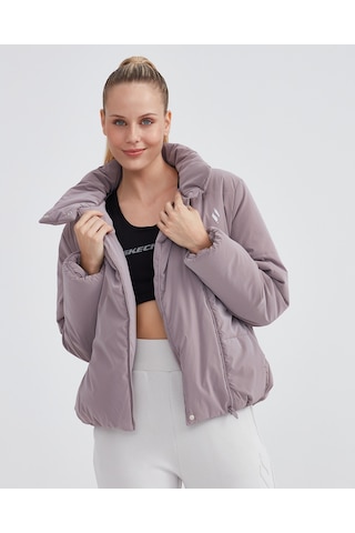 Skechers W Outerwear Padded Jacket Kadın Foggy Lilac Mont S232044-506 Pembe