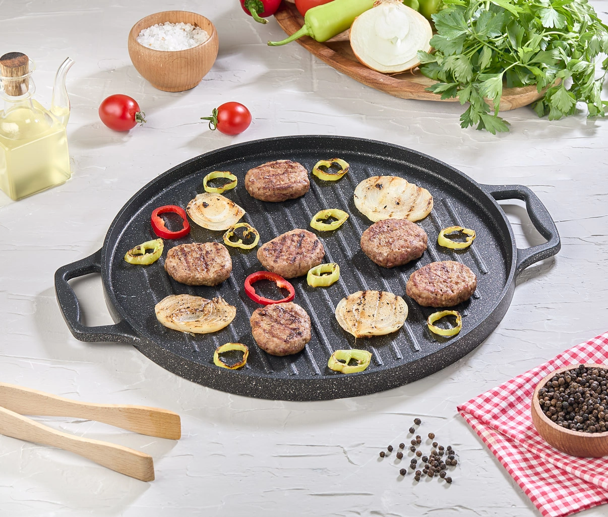 Zümrüt Çok Amaçlı Tava 34 Cm Siyah