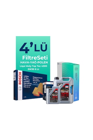 Bosch Renault Austral 1.3 Hybrid Filtre Bakım Seti Liqui Moly Motor Yağlı (2022-2025) 4 Lü -