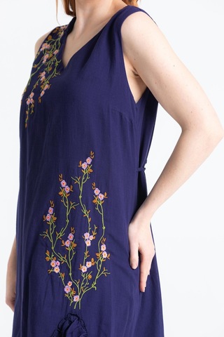 Kolsuz Vual Candan Yırtmaçlı Midi Boy Elbise Mor Mor-mor Mor