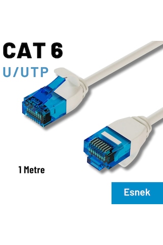 Irenıs Cat6 U/utp Esnek Kablo,1 Metre Beyaz