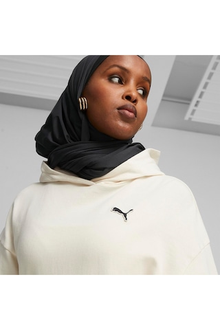 Puma Better Essentıals Hoodie Kadın Bej Hoodie Beyaz