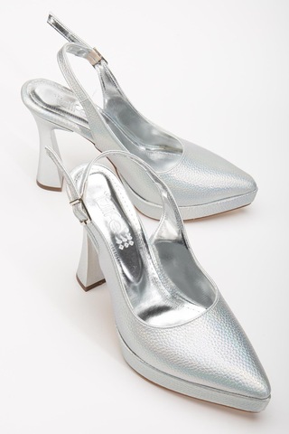 Suins Shoes Suins Melvin Kadın Platform Topuklu Stiletto Ayakkabı Gümüş