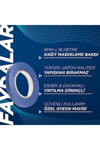 Gyeon Q²M MaskingTape 6 mm x 18 metre - 20'li Maskeleme Bandı
