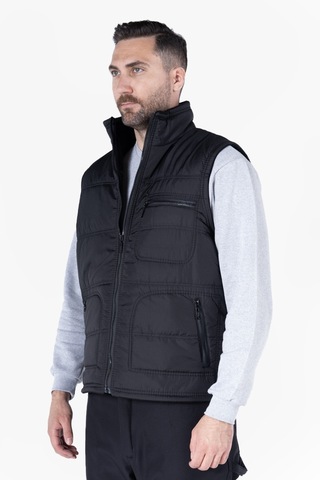 Polarlı Elyaf Takviyeli İş Yeleği Siyah