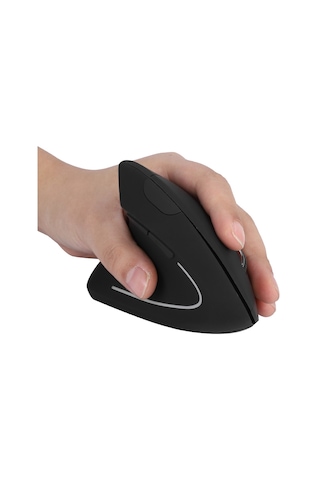 Ximistore9 Sol El İçin Ergonomik Dikey Kablosuz Fare - 3 Seviye Dpı Ayarı, 6 Programlanabilir Tuş, Enerji Tasarrufu Özelliği Siyah, Pil Yok