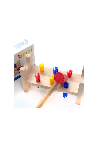 Ahşap Çekiç Bloğu Eğitici Oyuncak Ahşap Çak Çak Çekiç Oyunu