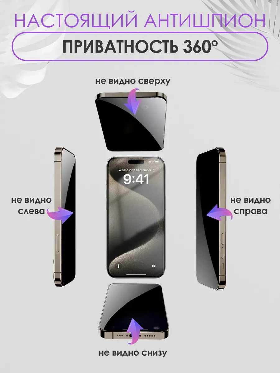 Perfeo İphone 15 Pro Max İçin Anti-casus 360 Koruyucu Cam 404049266