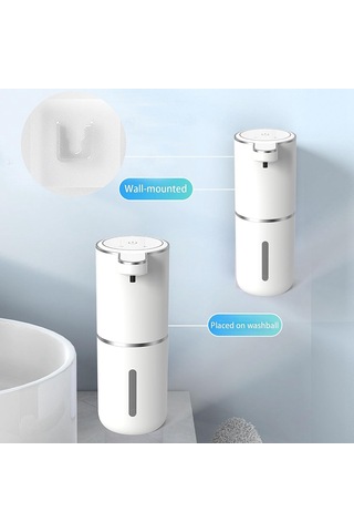 Anjiexun Sabunluk - Temassız Köpüren Sabunluk 400ml Banyo İçin Beyaz