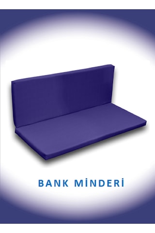 Dekosoy Arkalıklı Bank Minderi 110x50x5cm Sax Mavi