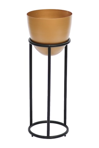 Summus Metal Ayaklı Saksı Küçük Boy Bronz