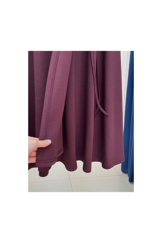 Unika Boutique Elisaid Yandan Bağlamalı Parçalı Skuba Etek-gs3788 Beyaz Bordo