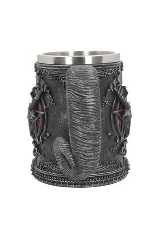 Pentagram Boynuz Bira Kupa Paslanmaz Çelik Ve Amp Reçine 3d Tankard Kahve Bira Kupa Drinkware Cup Mystic Wicca Fan Hediye Kupalar Siyah A