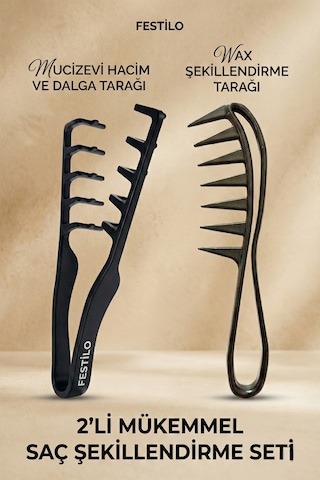 Mucizevi Tarak Ve Wax Tarağı 2li Set