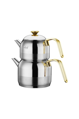 Mira Mini Boy Gold Kulp Çelik Çaydanlık-cy-5866 Gri