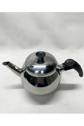 Çelik Demlik 1 Litre Yanmaz Kulp Her Semavere Uyumlu Krom
