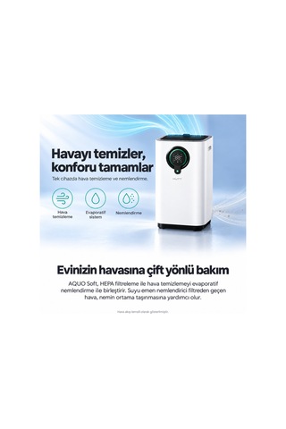 Nemlendiricili Hava Temizleyici Aquo Soft Js003 Türkiye Beyaz