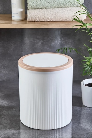 Büyük Çöp Kovası 7 Litre Ofis, Mutfak Ve Banyo İçin Şık Ve Kullanışlı Kova Beyaz