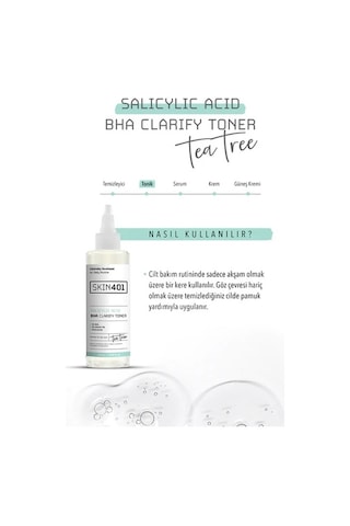 Skin401 Salisilik Asit Bha ve Gözenek Sıkılaştırıcı Siyah Nokta Karşıtı Tonik 200 ML