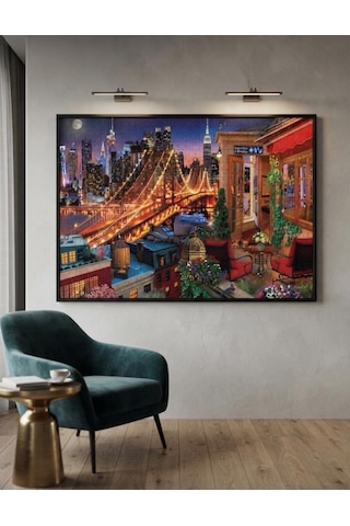 Işıklar Altında Ve Sahil Köyü İkili Set - 1000 + 500 Parça İkili Puzzle Seti