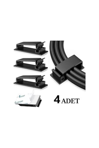 Mucit Home 4 Adet Çoklu Kablo Düzenleyeci Yapışkanlı Kablo Toplayıcı Masa Kablo Düzenleyici Genel