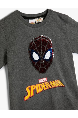 Koton Spiderman Tişört Pullu Payetli Lisanslı Antrasit 4skb10055tk 4SKB10055TK939 Antrasit