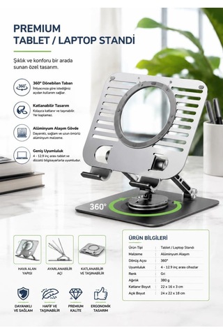 İsme Özel Yüksek Kalite Tablet Tutucu Stand