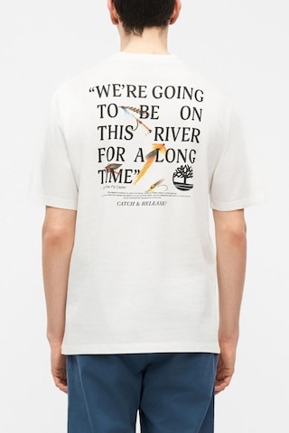 Timberland Comfortable Fit Erkek Beyaz Slogan T-shirt-15632