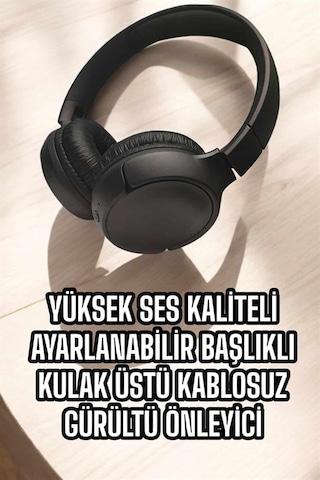 Kulak - 815 - Üstü Kablosuz Bluetooth Kulaklık Gürültü - Kmrsfres - Önleyici Ayarlanabilir