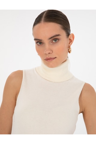 Pierre Cardin Kadın Ekru Kazak /triko 50316336-vr019 Ekru