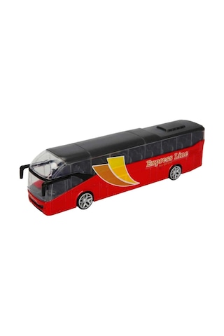 Teamsterz Street Kings Die Cast Şehir Otobüsü 18,5 Cm Metal Model Oyuncak Araç Kırmızı
