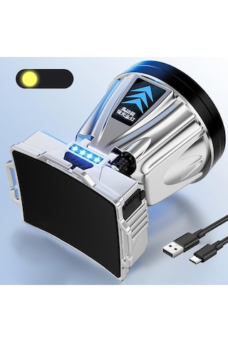 Yaozixa Yüksek Parlaklık Şarj Edilebilir 32 Led'li Fonarik - 90000 Lümens, Züccaciye, Su Geçirmez, Pil Göstergesi Ve Telefon Şarj Özelliği Gömülü Batarya Diğer