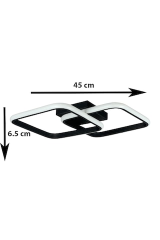 Kira Siyah Renk Salon Mutfak Hol Beyaz Led 2 Li Avize Siyah