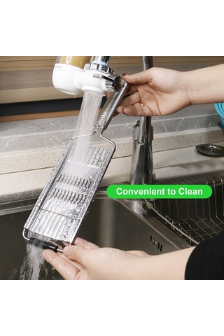 Xindoker Stainless Steel Sebze Dilimleyici Seti - 3/4 Parça Seçenekli - Dilimleme Ve Işleme Fonksiyonu - Renkli Kutuda Gümüş