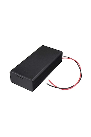 18650 2li Pil Kutusu On/off Anahtar 15cm Kablolu 2 Adet Seri Lityum Lion Dc 7.4v Kapaklı Batarya