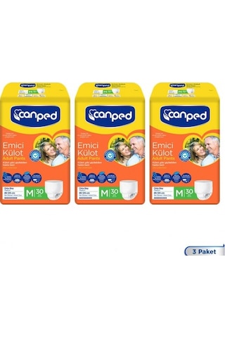 Canped Emici Külot Orta Boy Medium 30 Adet X 3 Adet M