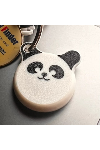 Apple Uyumlu AirTag Için Panda Temalı Kılıf