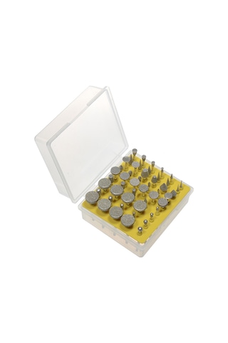 Geeroyoo 50 Parça Elmas Uçlu Taşlama Seti, Cam Ve Metal İşleme İçin 3.17mm Şaftlı